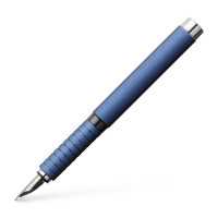 Ручка перьевая Faber-Castell Essentio Aluminium Blue алюминиевая, синий корпус, пером F, 148441