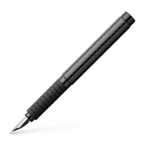 Ручка перьевая Faber-Castell Essentio Black Carbon карбоновый корпус, перо F, 148821