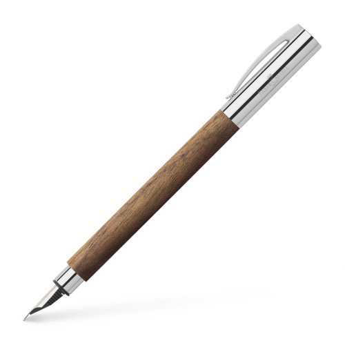 Ручка пір'яна Faber-Castell Ambition Walnut Wood, корпус деревина горіха, перо F, 148581