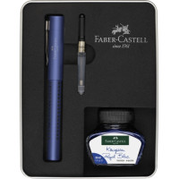 Подарочный набор Faber-Castell GRIP 2011 в металлической коробке, перьевая ручка с аксессуарами, 201505