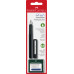 Ручка перьевая школьная Faber-Castell School +, корпус КАРБОН + 6 синих картриджей, 149809