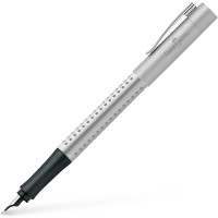 Ручка пір'яна Faber-Castell GRIP 2011 корпус сріблястий, перо F (0.5 мм), 140906 Ручка пір'яна Faber-Castell GRIP 2011 корпус сріблястий, перо F (0.5 мм), 140906