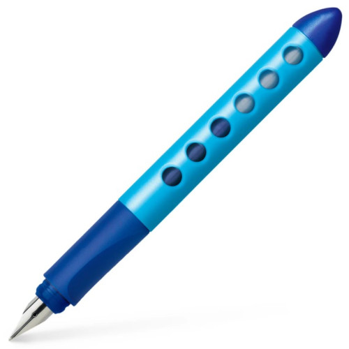 Ручка пір'яна шкільна Faber-Castell Scribolino School для лівшів, корпус блакитний, 149849