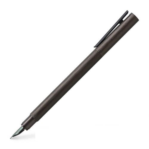 Ручка пір'яна Faber-Castell NEO Slim Aluminium Gun Metal, колір корпусу бронзовий, перо F, 146251