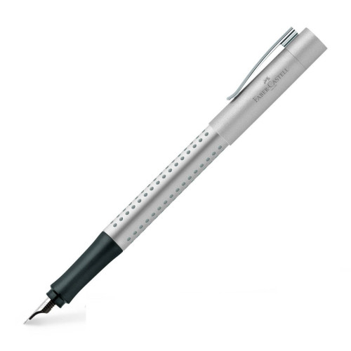 Ручка перьевая Faber-Castell GRIP 2011 корпус серебристый, перо М (0.7 мм) 140900