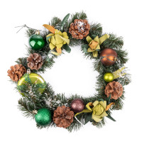 Вінок Novogod‘ko із декором "Квітковий" d-22 см Вінок Novogod‘ko із декором "Квітковий" d-22 см