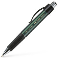 Ручка шариковая Faber-Castell Grip Plus Green автоматическая с каучуковым гриппом, корпус зеленый, 140700