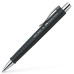 Ручка шариковая Faber-Castell POLY BALL M автоматическая синяя 0.7 мм, черный каучуковый корпус, 241199