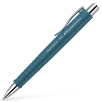 Ручка шариковая Faber-Castell POLY BALL ХВ автоматическая, синяя, бирюзовый каучуковый корпус, 1,0 мм, 241155