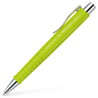 Ручка кулькова Faber-Castell POLY BALL ХВ автоматична, синій, салатовий каучуковий корпус, 1,0 мм, 241164