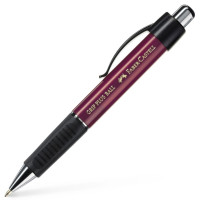 Ручка кулькова Faber-Castell Grip Plus Green автоматична з каучуковим грип, корпус червоний, 140731