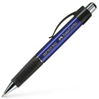 Ручка кулькова Faber-Castell Grip Plus Green автоматична з каучуковим грип, корпус синій, 140732