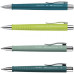 Ручка шариковая Faber-Castell POLY BALL ХВ автоматическая, изумрудный каучуковый корпус, синяя 1,0 мм, 241167