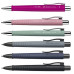 Ручка шариковая Faber-Castell POLY BALL ХВ автоматическая, изумрудный каучуковый корпус, синяя 1,0 мм, 241167