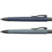Ручка шариковая Faber-Castell POLY BALL ХВ автоматическая, серый каучуковый корпус, синяя 1,0 мм, 241188