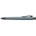 Ручка шариковая Faber-Castell POLY BALL ХВ автоматическая, серый каучуковый корпус, синяя 1,0 мм, 241188