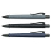 Ручка кулькова Faber-Castell POLY BALL ХВ автоматична, темно-синій каучуковий корпус, синя 1,0 мм, 241189
