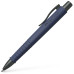 Ручка кулькова Faber-Castell POLY BALL ХВ автоматична, темно-синій каучуковий корпус, синя 1,0 мм, 241189