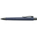 Ручка кулькова Faber-Castell POLY BALL ХВ автоматична, темно-синій каучуковий корпус, синя 1,0 мм, 241189