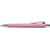 Ручка шариковая Faber-Castell POLY BALL ХВ автоматическая, розовый каучуковый корпус, синяя 1,0 мм, 241127