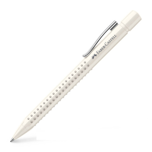 Ручка шариковая автоматическая Faber-Castell Grip 2010, корпус белый, стержень синий М (0.7 мм) 243908