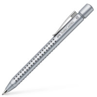 Ручка шариковая автоматическая Faber-Castell Grip 2011 ХВ (1 мм) в серебряном корпусе, 144111