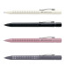 Ручка шариковая автоматическая Faber-Castell Grip 2010, корпус пудровый розовый, стержень синий М, 243907