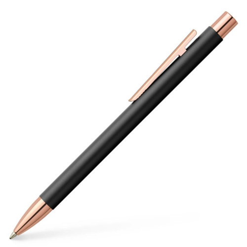 Шариковая ручка Faber-Castell NEO Slim Metal Black Rosegold черный металл с розовым золотом, 343320