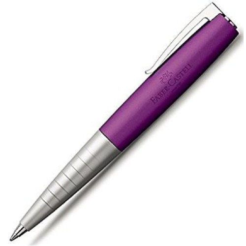 Кулькова ручка Faber-Castell LOOM Metallic Violet, корпус кольору срібло і фіолетовий металік, 149003