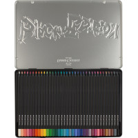 Карандаши цветные Faber-Castell Black Edition colour pencils 36 цв. черное дерево, метал. коробка, 116437