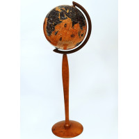 Глобус 320 мм Вітрильники Glowala на високій дерев'яній ніжці і в пластиковій дузі, без підсвічування