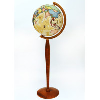 Глобус 320 мм Ретро Glowala на высокой деревянной ноге и пластиковой дуге без подсветки Глобус 320 мм Ретро Glowala на высокой деревянной ноге и пластиковой дуге без подсветки