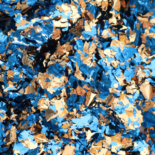 Цветные хлопья из фольги, Голубые/Золото, 100 мл, Pentart (40099PE)