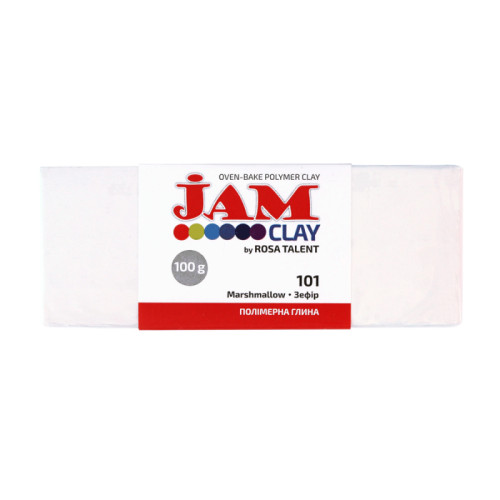 Пластика Jam Clay, Зефир (Белый), 100г, ROSA TALENT (50100101)