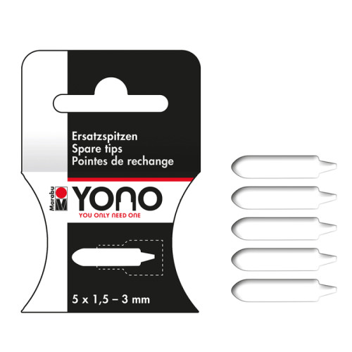 Сменные стержни для акриловых маркеров YONO, 1,5-3 мм, 5 шт, Marabu (1240000004006)