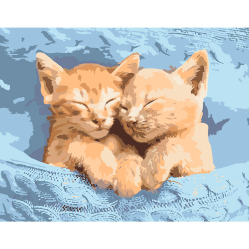 Набор, картина по номерам, „Милые котята“, 35х45см, в коробке, ROSA START (N00013632)