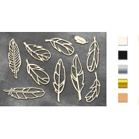 Набор чипбордов Перышки 2, Черный