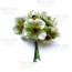 Набір квітів Маки білі з зеленим, 6 шт