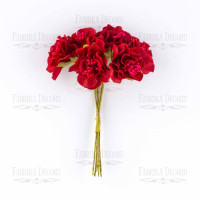 Набір квітів вишні з фатином червоний, 6 шт Набір квітів вишні з фатином червоний, 6 шт