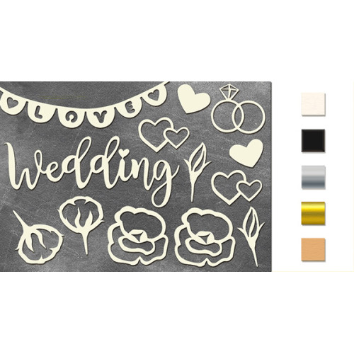 Набор чипбордов Wedding of our dream 1 Золото