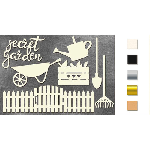 Набор чипбордов Secret garden Дерево
