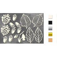 Набор чипбордов Botany autumn 1 Золото