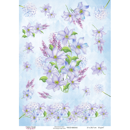 Декупажная карта №0342, 21 см x 29,7 см