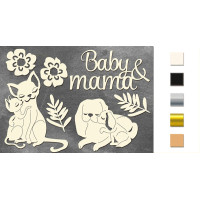Набор чипбордов Мама и ребенок Baby Mama 1 Дерево