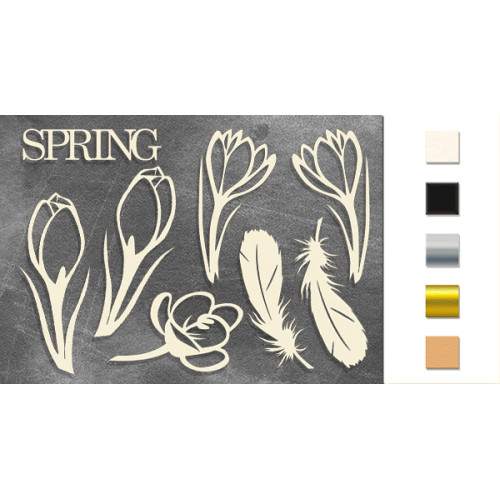 Набор чипбордов Botany Spring 1 Золото