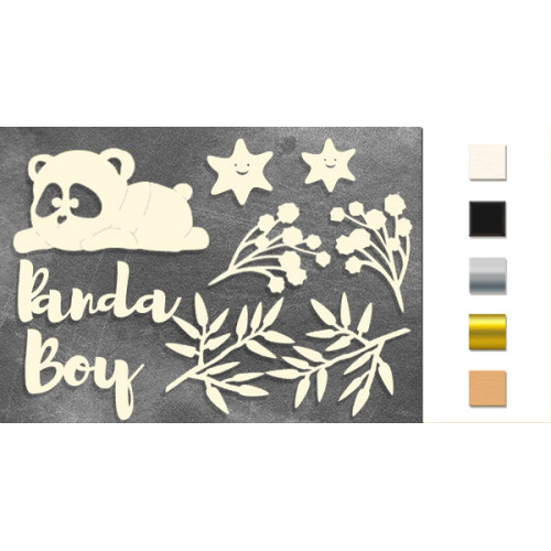 Набор чипбордов My little panda boy Черный