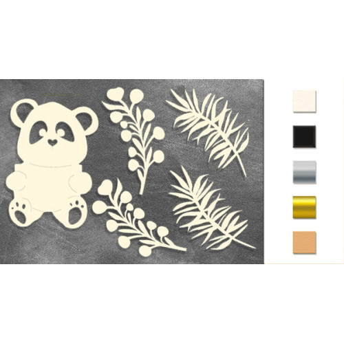 Набір чіпбордів My little panda boy 2 Срібний