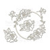 Мегачипборд Круглая рамка с розами 30x30 см №006