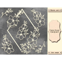 Мегачипборд Цветочный ромб 30x30 см №010