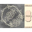 Мегачипборд Рамка с розами 30x30 см №012